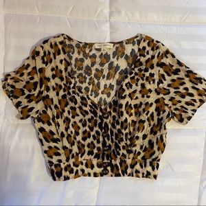 Leopard print button up